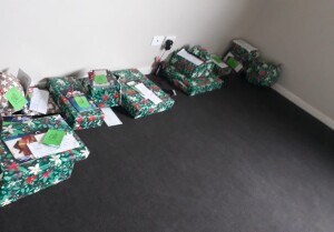 Wrapped up gifts ready to be delivered